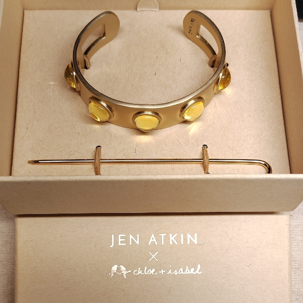 Chloe + Isabel Gold Cuff with Yellow Accents